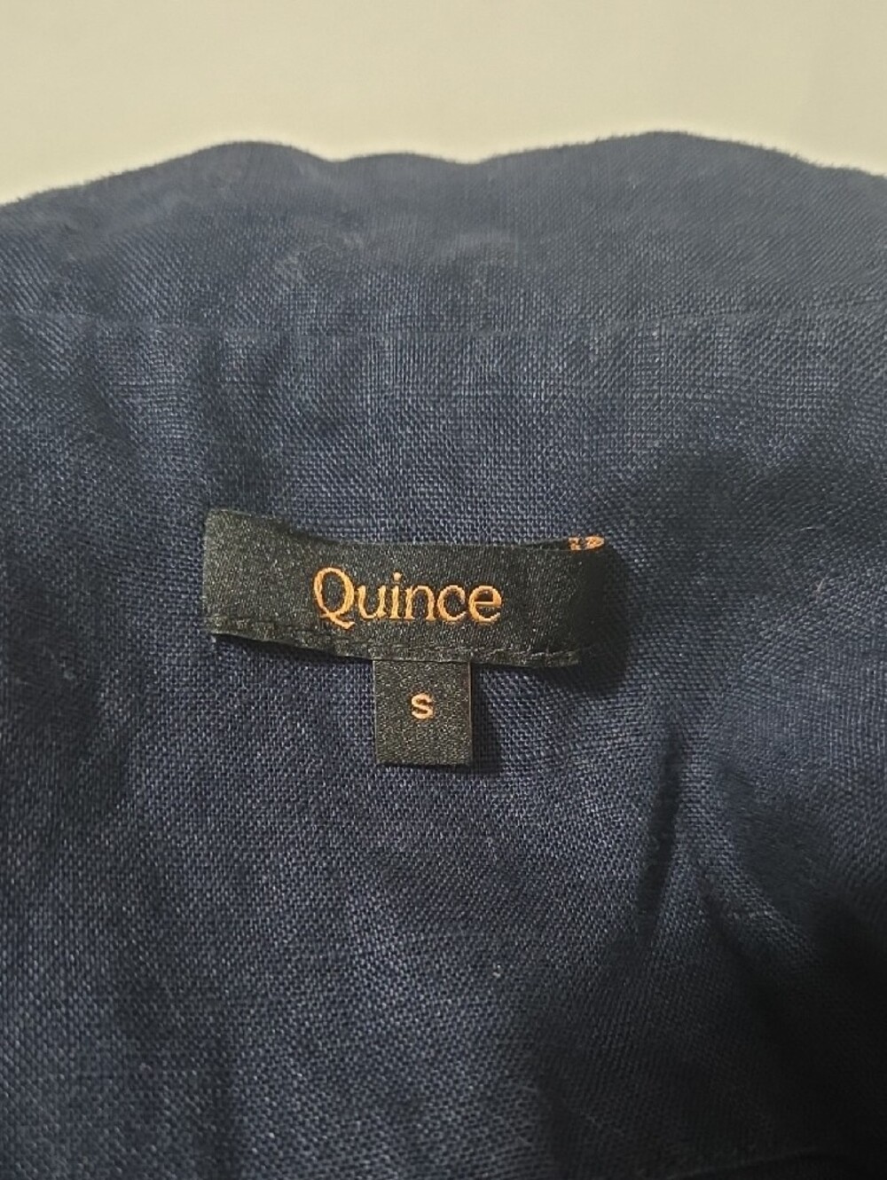 Quince 100% Linen Navy Camp Shirt Button Front Top S - Picture 6 of 9